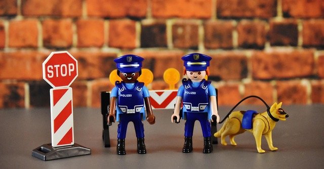 Live in einer Kontrolle für Ladungssicherung 1 police