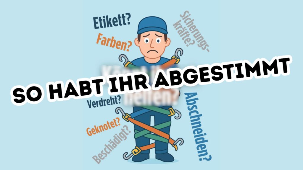 Neue Umfrage zur Ladungssicherung: Mangelndes Wissen über Zurrgurte 1 Umfrage zu Zurrgurten und Spanngurten