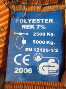 Zurrgurt mit fehlerhaftem Label